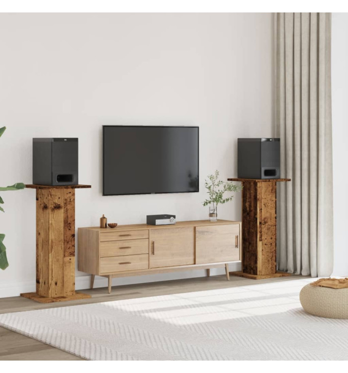 Supports de haut-parleurs 2 pcs vieux bois bois d'ingénierie | Mobilier & Déco