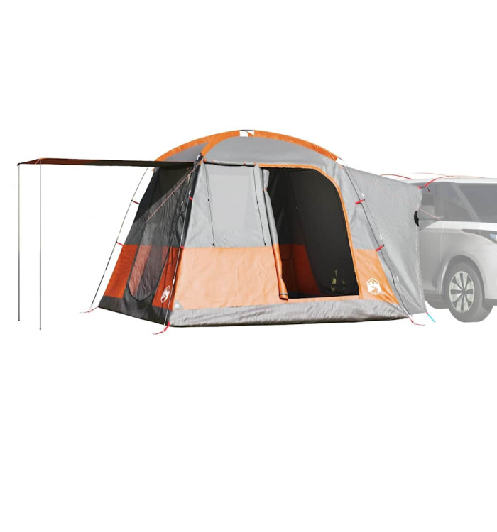 Tente de voiture 4 personnes gris et orange imperméable | Mobilier & Déco