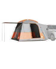 Tente de voiture 4 personnes gris et orange imperméable | Mobilier & Déco