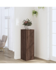 Support pour plantes chêne brun 33x33x100 cm bois d'ingénierie | Mobilier & Déco