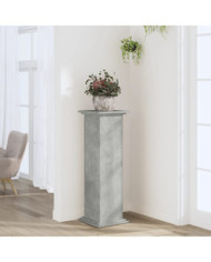 Support pour plantes gris béton 33x33x100 cm bois d'ingénierie | Mobilier & Déco