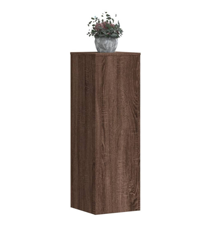 Supports pour plantes 2 pcs chêne marron bois d'ingénierie | Mobilier & Déco