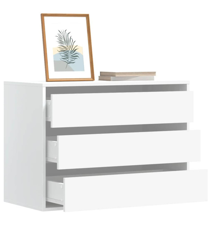 Commode d'angle blanc 80x41x58 cm bois d'ingénierie | Mobilier & Déco