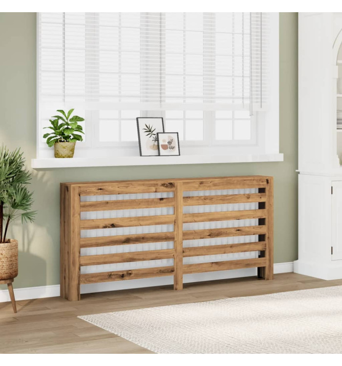 Cache-radiateur chêne artisanal 175x20x82 cm bois d'ingénierie | Mobilier & Déco