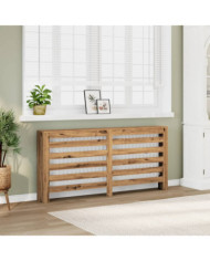 Cache-radiateur chêne artisanal 175x20x82 cm bois d'ingénierie | Mobilier & Déco