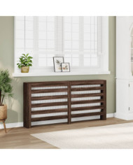 Cache-radiateur chêne marron 175x20x82 cm bois d'ingénierie | Mobilier & Déco