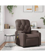Fauteuil de massage inclinable Marron Similicuir | Mobilier & Déco