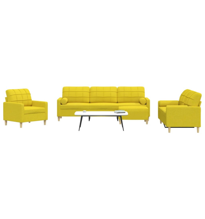 Ensemble de canapés 4 pcs repose-pied et coussins décoratifs | Mobilier & Déco