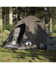 Tente de camping à dôme 2 personne marron imperméable | Mobilier & Déco