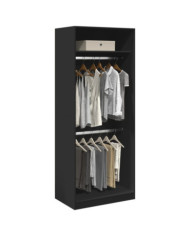Garde-robe noir 80x50x200 cm bois d'ingénierie | Mobilier & Déco