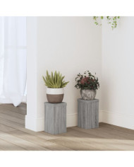Supports pour plantes 2 pcs sonoma gris bois d'ingénierie | Mobilier & Déco