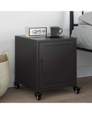 Table de chevet noir 36x39x43,5 cm acier | Mobilier & Déco