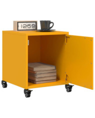 Tables de chevet 2 pcs jaune moutarde 36x39x43,5 cm acier | Mobilier & Déco