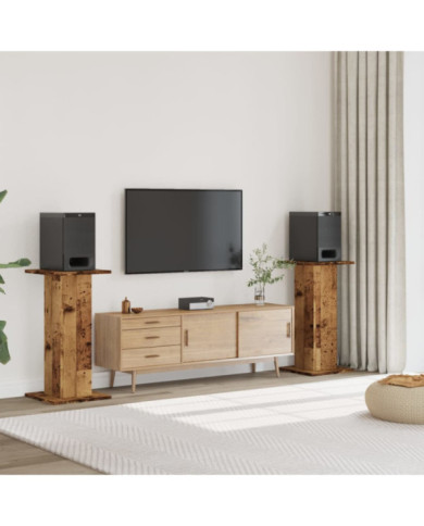 Supports de haut-parleurs 2 pcs vieux bois bois d'ingénierie | Mobilier & Déco