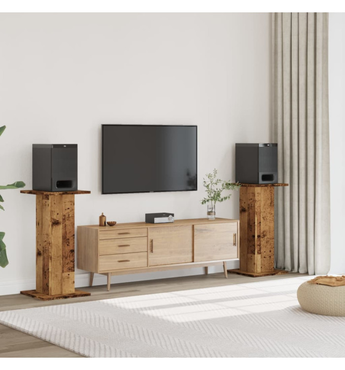 Supports de haut-parleurs 2 pcs vieux bois bois d'ingénierie | Mobilier & Déco