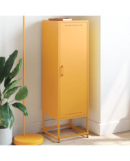 Buffet jaune moutarde 36x39x123 cm acier | Mobilier & Déco
