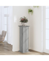Support pour plantes sonoma gris 33x33x100 cm bois d'ingénierie | Mobilier & Déco