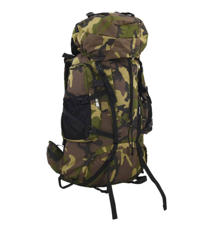 Sac à dos de randonnée vert camouflage 60 L tissu oxford | Mobilier & Déco