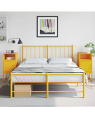 Tables de chevet 2 pcs jaune moutarde 36x39x78 cm acier | Mobilier & Déco