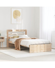 Cadre de lit avec tête de lit sans matelas 90x190 cm | Mobilier & Déco