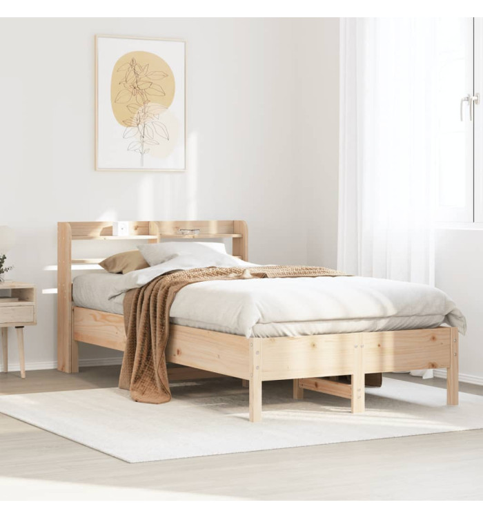 Cadre de lit sans matelas 90x190 cm bois de pin massif | Mobilier & Déco