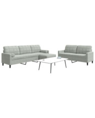 Ensemble de canapés 3 pcs et coussins et traversins velours | Mobilier & Déco
