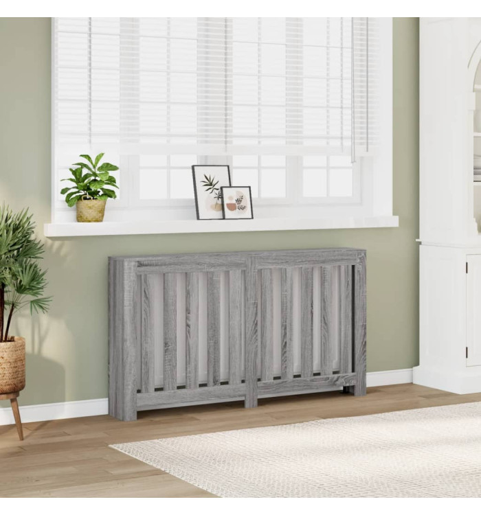 Cache-radiateur sonoma gris 149x20x82 cm bois d'ingénierie | Mobilier & Déco