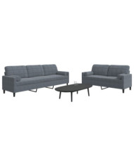 Ensemble de canapés 2 pcs avec coussins et traversins velours | Mobilier & Déco