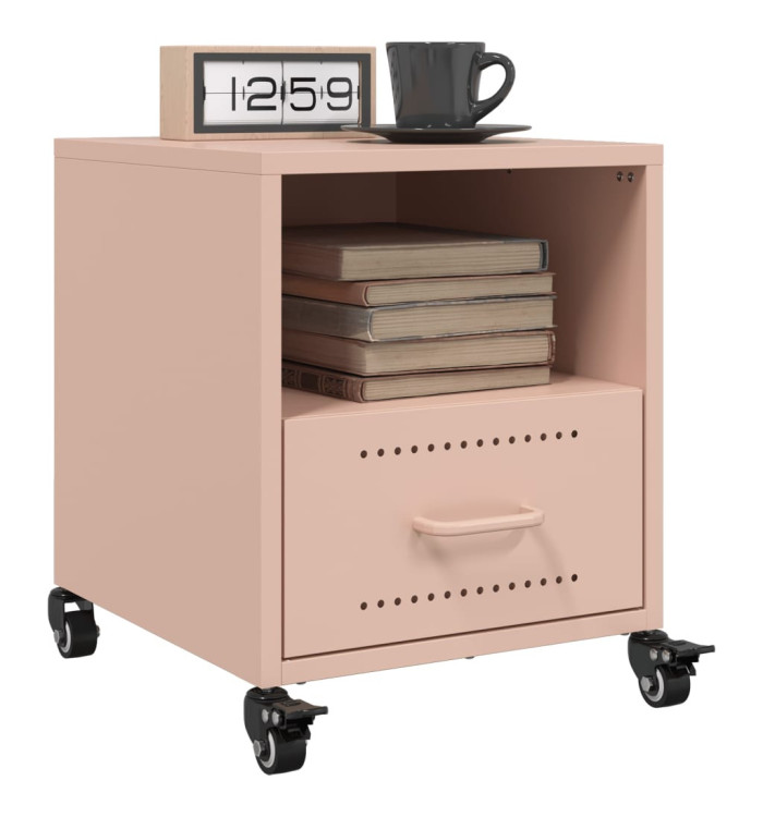 Tables de chevet 2 pcs rose 36x39x43,5 cm acier | Mobilier & Déco