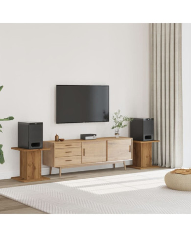 Supports de haut-parleurs 2 pcs chêne artisanal bois ingénierie | Mobilier & Déco