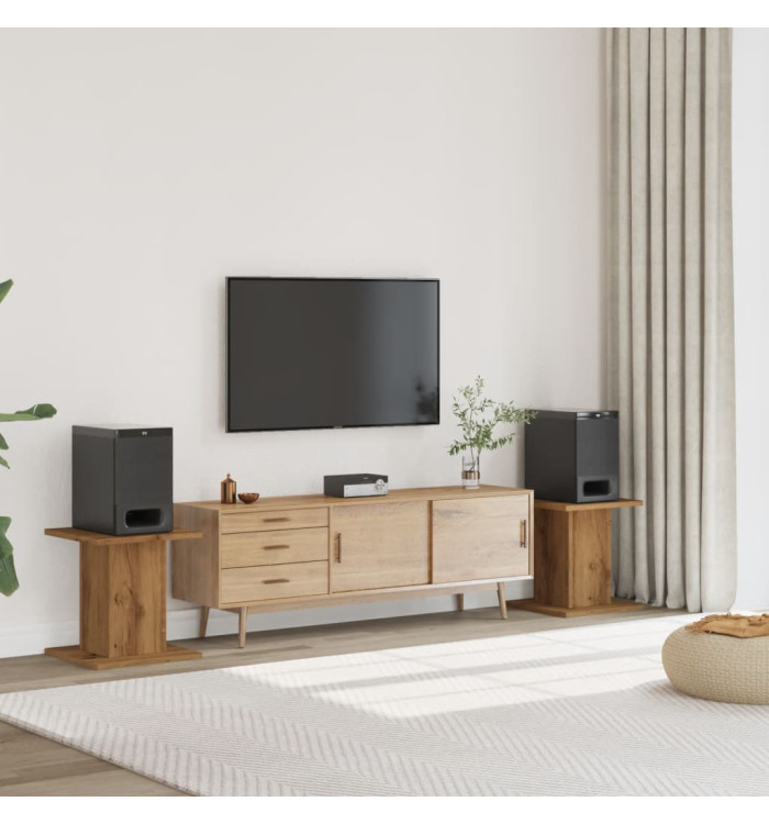 Supports de haut-parleurs 2 pcs chêne artisanal bois ingénierie | Mobilier & Déco