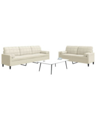 Ensemble de canapés 2 pcs avec coussins et traversins velours | Mobilier & Déco