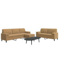 Ensemble de canapés 3 pcs avec coussins et traversins velours | Mobilier & Déco