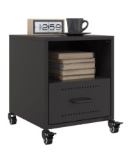 Tables de chevet 2 pcs noir 36x39x43,5 cm acier | Mobilier & Déco