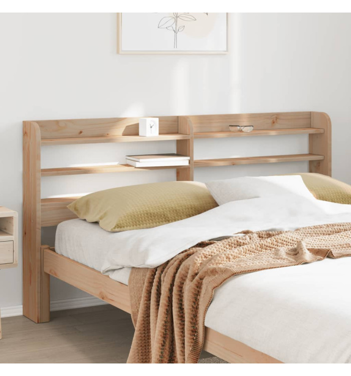 Tête de lit avec étagères 160 cm bois massif de pin | Mobilier & Déco