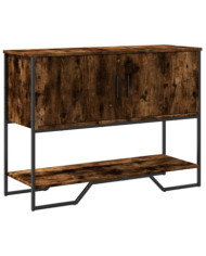 Table console chêne fumé 100x35x74,5 cm bois d'ingénierie | Mobilier & Déco