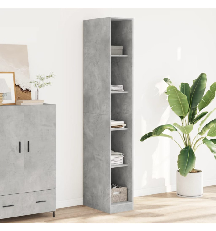 Garde-robe gris béton 30x50x200 cm bois d'ingénierie | Mobilier & Déco