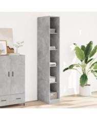 Garde-robe gris béton 30x50x200 cm bois d'ingénierie | Mobilier & Déco