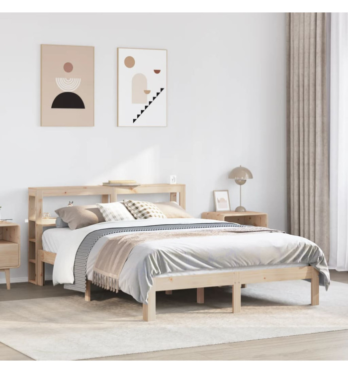 Cadre de lit avec tête de lit sans matelas 140x190 cm | Mobilier & Déco