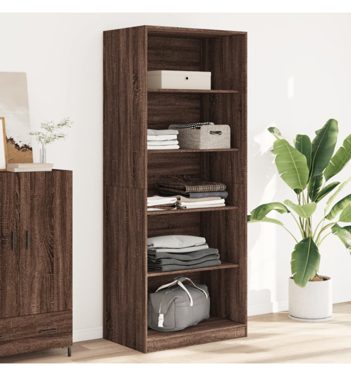 Garde-robe chêne marron 80x50x200 cm bois d'ingénierie | Mobilier & Déco
