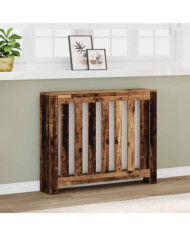 Cache-radiateur vieux bois 104x20x82 cm bois d'ingénierie | Mobilier & Déco