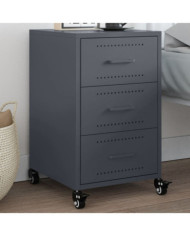 Table de chevet anthracite 36x39x59 cm acier | Mobilier & Déco