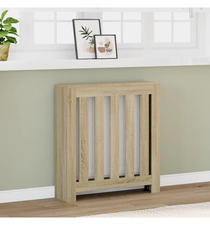 Cache-radiateur chêne sonoma 78x20x82 cm bois d'ingénierie | Mobilier & Déco