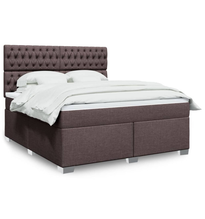 Sommier à lattes de lit avec matelas Marron foncé 180x200 cm | Mobilier & Déco