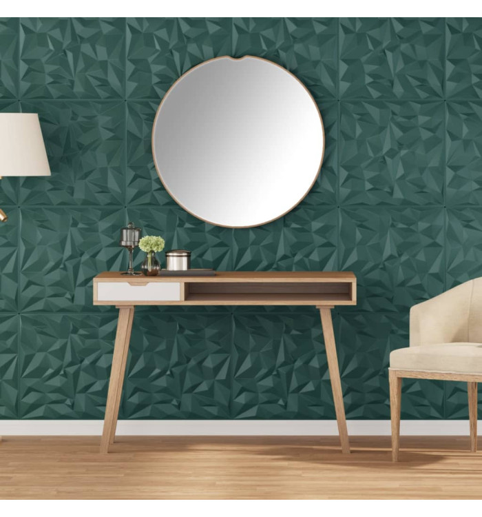 Panneaux muraux 12 pcs vert 50x50 cm XPS 3 m² améthyste | Mobilier & Déco
