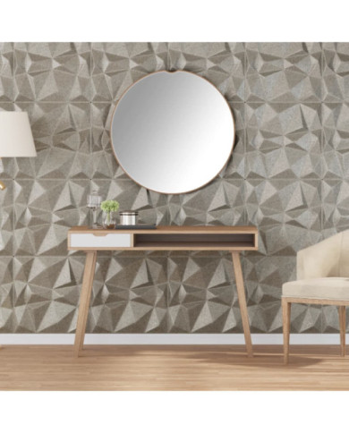 Panneaux muraux 12 pcs béton 50x50 cm XPS 3 m² losange | Mobilier & Déco