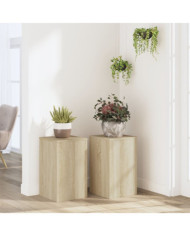 Supports pour plantes 2 pcs chêne sonoma bois d'ingénierie | Mobilier & Déco