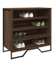 Armoire à chaussures chêne marron 80x38x78 cm bois d'ingénierie | Mobilier & Déco