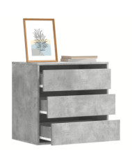 Commode d'angle gris béton 60x41x58 cm bois d'ingénierie | Mobilier & Déco