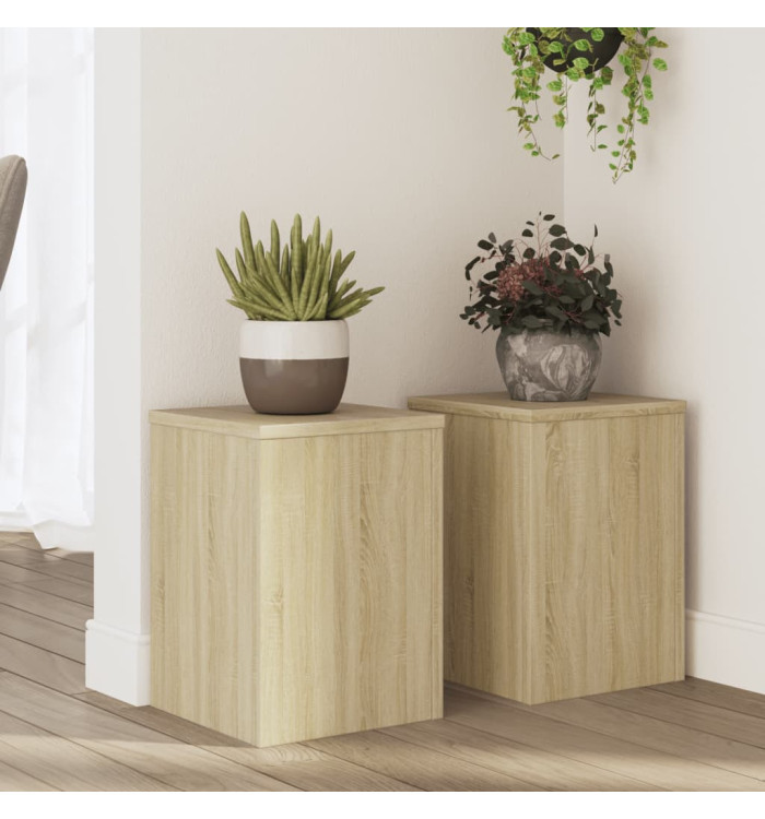 Supports pour plantes 2 pcs chêne sonoma bois d'ingénierie | Mobilier & Déco